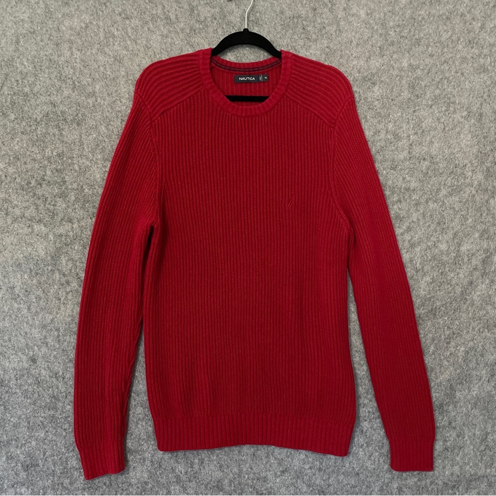 Nautical Men’s Red Knit Sweater Size XXL
